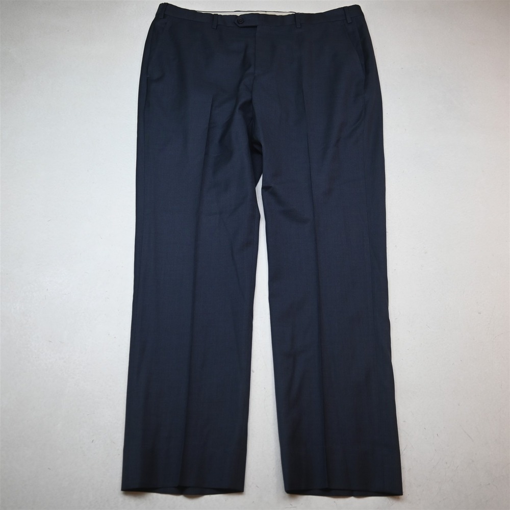 Santorelli 38x32 Blue 100% Loro Piana Wool Roma Straight Italy Dress Mens Pants